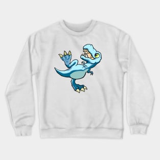 Cute Blue Dino Crewneck Sweatshirt